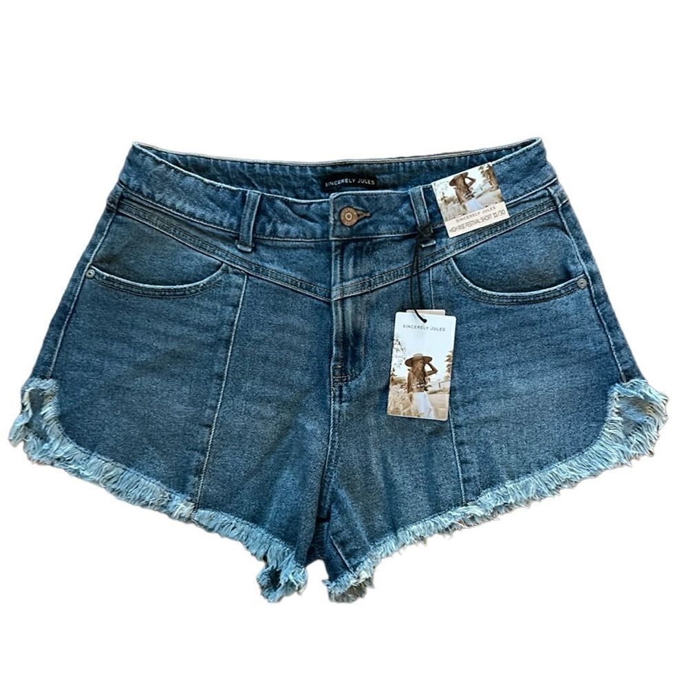 NEW Sincerely Jules High Rise Festival Jean Shorts